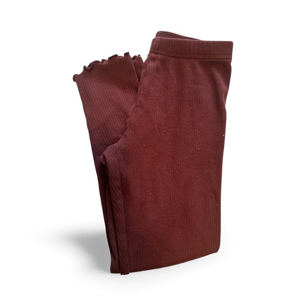 Old Navy Girls size 6-7 leggings with ruffles in Deep Red